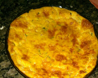 Suflê de cenoura ralada com presunto e queijo