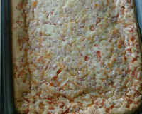 Torta de liquidificador com queijo e presunto