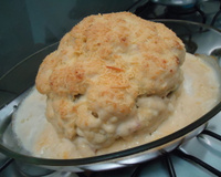 Couve-flor recheada e gratinada do Lúcio Cezar