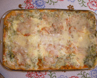Lasanha de berinjela com brocólis