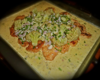 Filé de frango com couve flor ao forno