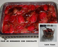 Pavê de morangos com chocolate do Lúcio Cezar