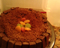 Bolo de chocolate decorado