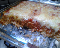 Arroz à parmegiana de forno