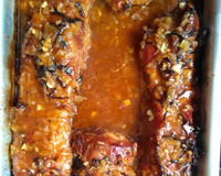 Costelinha com molho flambado