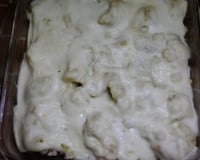 Couve-flor gratinada com carne moída