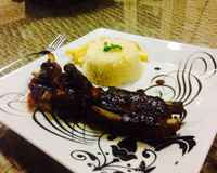 Costela de porco com molho Barbecue