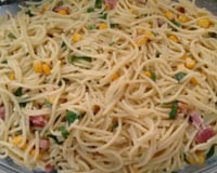 Macarrão alho e óleo com bacon