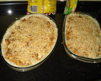 Batata recheada com estrogonofe de filé