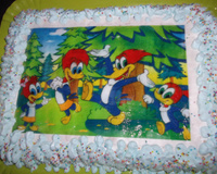 Bolo de aniversário com papel de arroz