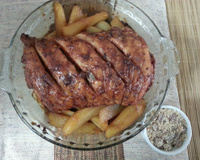 Lombo assado com batata doce