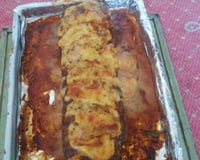 Rocambole de carne recheado