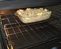 Penne com peito de peru ao molho branco