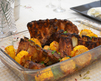 Costelinha de porco com milho