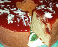 Bolo dois amores (queijo com goiabada)