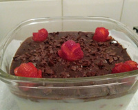 Sobremesa chococreme com morango