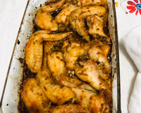 Asa de frango com creme de cebola