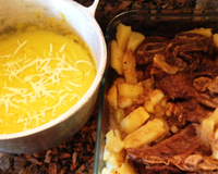 Costela de boi com batatas