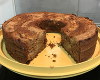 Bolo integral de banana e maçã