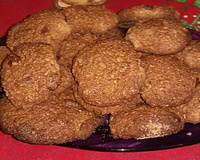 Cookies de aveia com chocolate