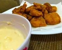 Panga empanado em cubos