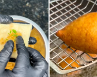 Coxinha de pão de forma: minha família ama esse lanche rápido fica pronto em 5 minutos!