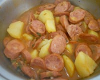 Linguiça calabresa com batata