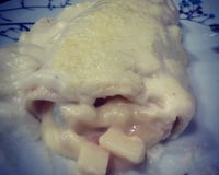 Panqueca com recheio de palmito cremoso