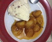 Banana flambada com sorvete