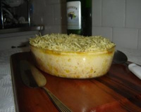 Torta de frango com batata palha