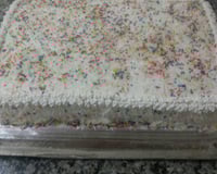 Bolo de aniversário de pêssego