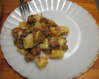 Nhoque fácil sabor de frango