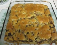 Torta com sobras de carne