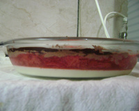 Delícia cremosa com morangos