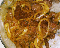 Bife de fígado acebolado