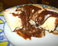 Geladão com cobertura de chocolate