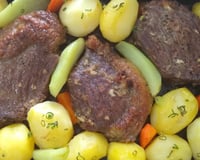 Picanha de forno com batatas