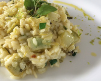 Risoto de abobrinha e limão siciliano