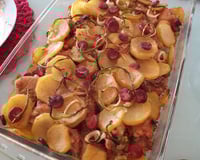 Frango assado na cerveja com bacon e calabresa