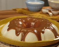 Flan com Calda de Caramelo e Conhaque
