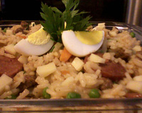 Arroz especial com carne seca