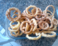 Anéis de cebola crocante