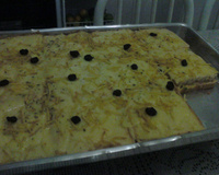 Torta de pão assada