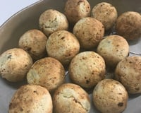 Bolinho de arroz com queijo na air fryer