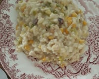 Risoto de frango com abobrinha