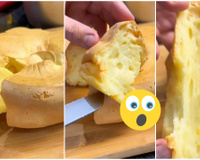 Que tal um bolo de pão de queijo de liquidificador? Versão gigante da iguaria é muito simples de fazer e de salivar!