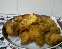 Bolinho de arroz com calabresa