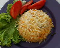 Arroz com bacalhau e cenoura