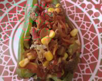 Pimentão recheado com carne moída