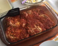 Bife à parmegiana de forno